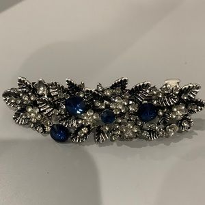 Blue Vintage Hair Clip